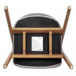 Стул Alan серый букле с ножками цвета орех