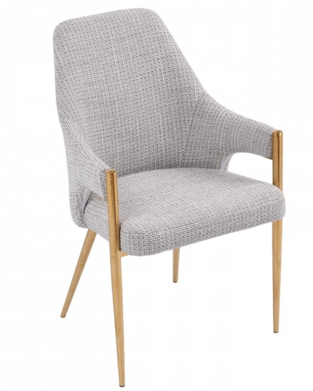 Стул обеденный Бергамо MC884-BG-2, 62х58х91 см, бежевый/глянцевое золото