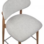 Стул полубарный Lucas 3 серый букле ножки цвета орех