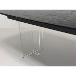 Стол LAURITS 200 GREY, стекло BUBBLE  / Прозрачный каркас ®DISAUR