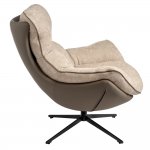 Кресло HUG латте, экокожа, шенилл