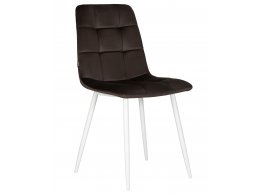 Стул обеденный DOBRIN CHILLY, Эспрессо Holland 74, основание белое