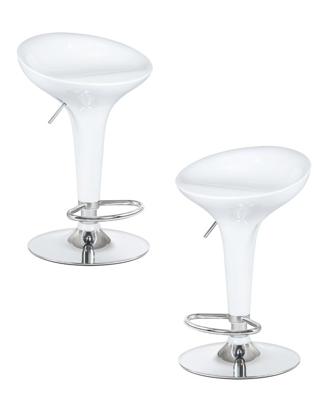 Набор 2 шт Стул барный DOBRIN BOMBA, белый