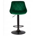 Стул барный DOBRIN LOGAN BLACK, зеленый велюр (MJ9-88)