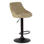 Стул барный DOBRIN LOGAN BLACK, мокко велюр (MJ9-9) Стул барный DOBRIN LOGAN BLACK, мокко велюр (MJ9-9)