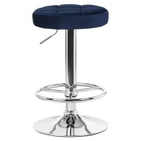 Табурет барный DOBRIN BRUNO, синий велюр (MJ9-117)