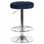 Набор 2 шт Табурет барный DOBRIN BRUNO, синий велюр (MJ9-117)