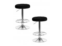 Набор 2 шт Табурет барный DOBRIN BRUNO, черный велюр (MJ9-101)