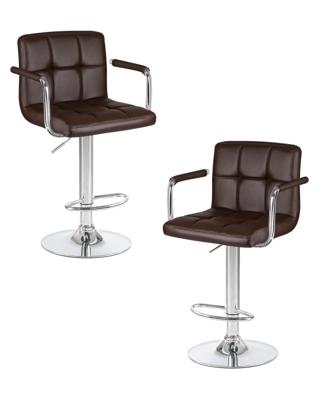 Набор 2 шт Стул барный DOBRIN KRUGER ARM, коричневый