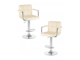 Набор 2 шт Стул барный DOBRIN KRUGER ARM, кремовый