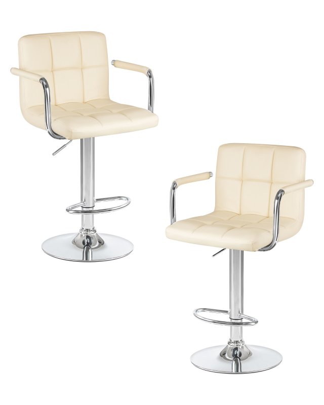 Набор 2 шт Стул барный DOBRIN KRUGER ARM, кремовый