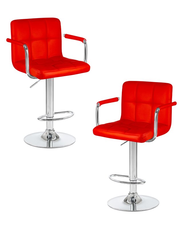 Набор 2 шт Стул барный DOBRIN KRUGER ARM, красный