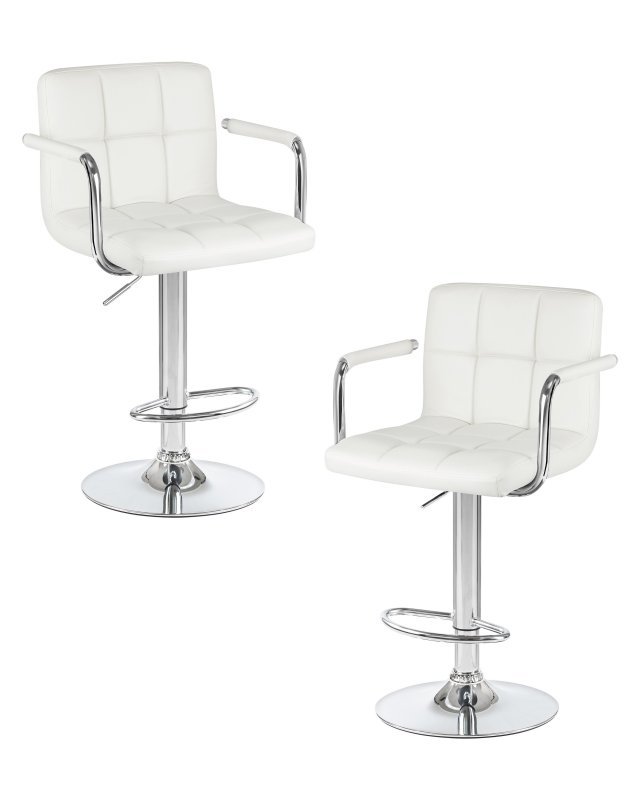 Набор 2 шт Стул барный DOBRIN KRUGER ARM, белый