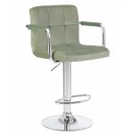Набор 2 шт Стул барный DOBRIN KRUGER ARM, мятный велюр (MJ9-87)