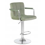 Набор 2 шт Стул барный DOBRIN KRUGER ARM, мятный велюр (MJ9-87)