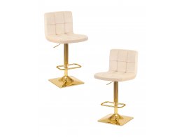 Набор 2 шт Стул барный DOBRIN GOLDIE, бежевый велюр (MJ9-10)