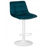 Набор 2 шт Стул барный DOBRIN TAILOR WHITE, морской волны велюр (MJ9-99)