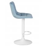 Набор 2 шт Стул барный DOBRIN TAILOR WHITE, пудрово-голубой велюр (MJ9-74)