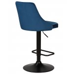 Набор 2 шт Стул барный DOBRIN JOSEPH BLACK, синий велюр (MJ9-117)
