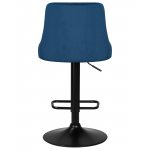 Набор 2 шт Стул барный DOBRIN JOSEPH BLACK, синий велюр (MJ9-117)