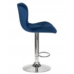 Стул барный DOBRIN BARNY, синий велюр (MJ9-117)