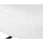 Набор 2 шт Табурет барный DOBRIN TEDDY BLACK, белый букле (13)