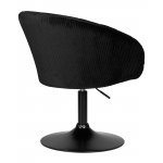 Кресло дизайнерское DOBRIN EDISON BLACK, черный велюр (1922-21)