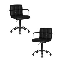 Набор 2 шт Офисное кресло для персонала DOBRIN TERRY BLACK, чёрный