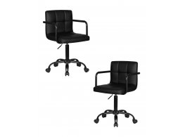 Набор 2 шт Офисное кресло для персонала DOBRIN TERRY BLACK, чёрный