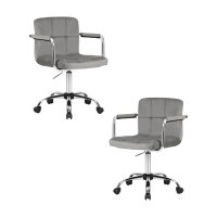 Набор 2 шт Офисное кресло для персонала DOBRIN TERRY, серый велюр (MJ9-75)