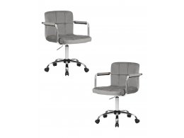 Набор 2 шт Офисное кресло для персонала DOBRIN TERRY, серый велюр (MJ9-75) Набор 2 шт Офисное кресло для персонала DOBRIN TERRY, серый велюр (MJ9-75)