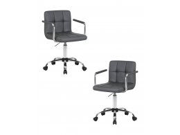 Набор 2 шт Офисное кресло для персонала DOBRIN TERRY, серый Набор 2 шт Офисное кресло для персонала DOBRIN TERRY, серый