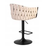 Стул барный DOBRIN LEON, бежевая ткань (LAR 275-1)