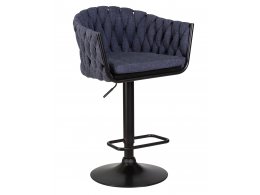 Стул барный DOBRIN LEON, синяя ткань (LAR-275-29)