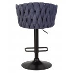 Стул барный DOBRIN LEON, синяя ткань (LAR-275-29)