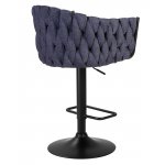 Стул барный DOBRIN LEON, синяя ткань (LAR-275-29)