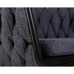 Стул барный DOBRIN LEON, синяя ткань (LAR-275-29)