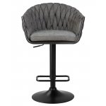 Стул барный DOBRIN LEON, графитовая ткань (LAR-275-21)