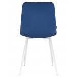 Стул обеденный DOBRIN ALEX, белые ножки, темно-синий велюр (V108-67)