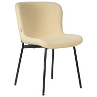 Стул обеденный DOBRIN MILO, черные ножки, кремовый букле (UF992-02) Стул обеденный DOBRIN MILO, черные ножки, кремовый букле (UF992-02)