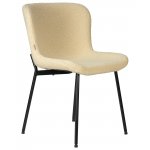 Стул обеденный DOBRIN MILO, черные ножки, кремовый букле (UF992-02)