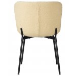 Стул обеденный DOBRIN MILO, черные ножки, кремовый букле (UF992-02)
