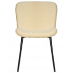 Стул обеденный DOBRIN MILO, черные ножки, кремовый букле (UF992-02)
