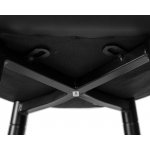 Стул барный DOBRIN NICOLE, черные матовые ножки, черная экокожа (P-01)