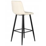 Стул барный DOBRIN NICOLE, черные матовые ножки, кремовый велюр (108-113) Стул барный DOBRIN NICOLE, черные матовые ножки, кремовый велюр (108-113)