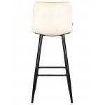 Стул барный DOBRIN NICOLE, черные матовые ножки, кремовый велюр (108-113) Стул барный DOBRIN NICOLE, черные матовые ножки, кремовый велюр (108-113)
