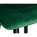 Стул барный DOBRIN NICOLE, черные матовые ножки, зелёный велюр (108-64)
