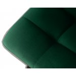 Стул барный DOBRIN NICOLE, черные матовые ножки, зелёный велюр (108-64)