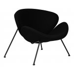 Набор 2 шт Кресло дизайнерское DOBRIN EMILY, черный ткань AF9, черное основание