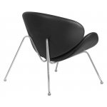 Набор 2 шт Кресло дизайнерское DOBRIN EMILY, черный винил YP16, хромированная сталь